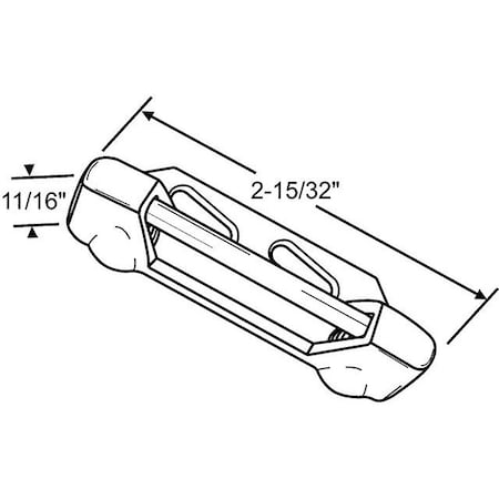 Strybuc Door Latch Strike Aluminum 19-194A
